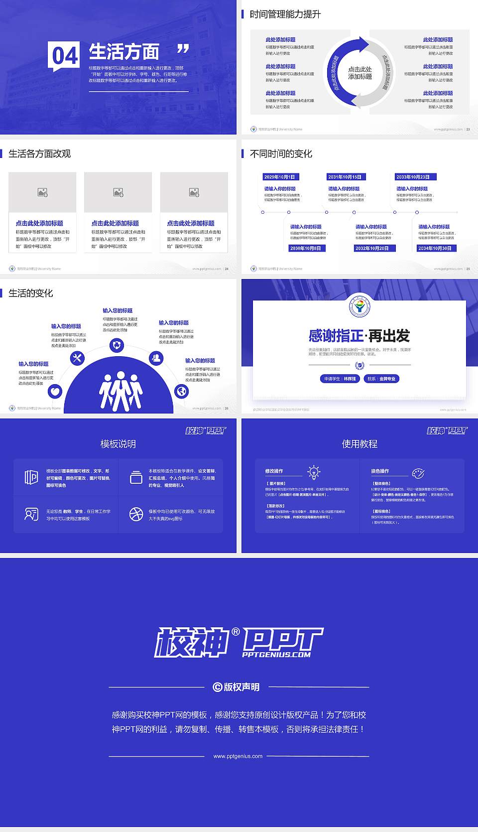 南昌职业学院专用国家奖学金答辩PPT模板16:9格式幻灯片预览图4
