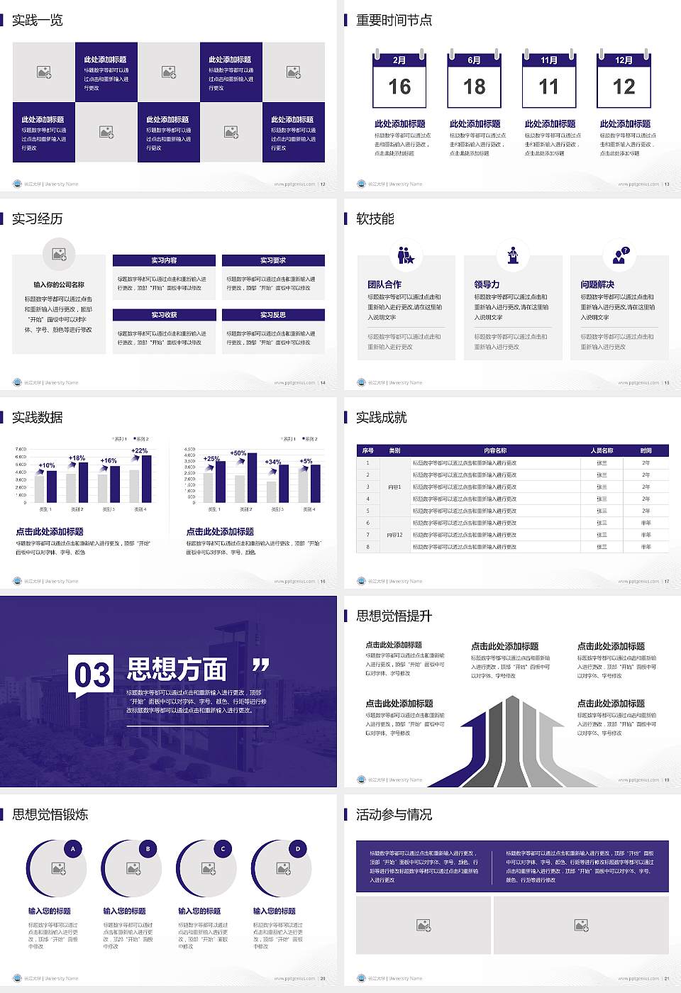 长江大学专用国家奖学金答辩PPT模板16:9格式幻灯片预览图3