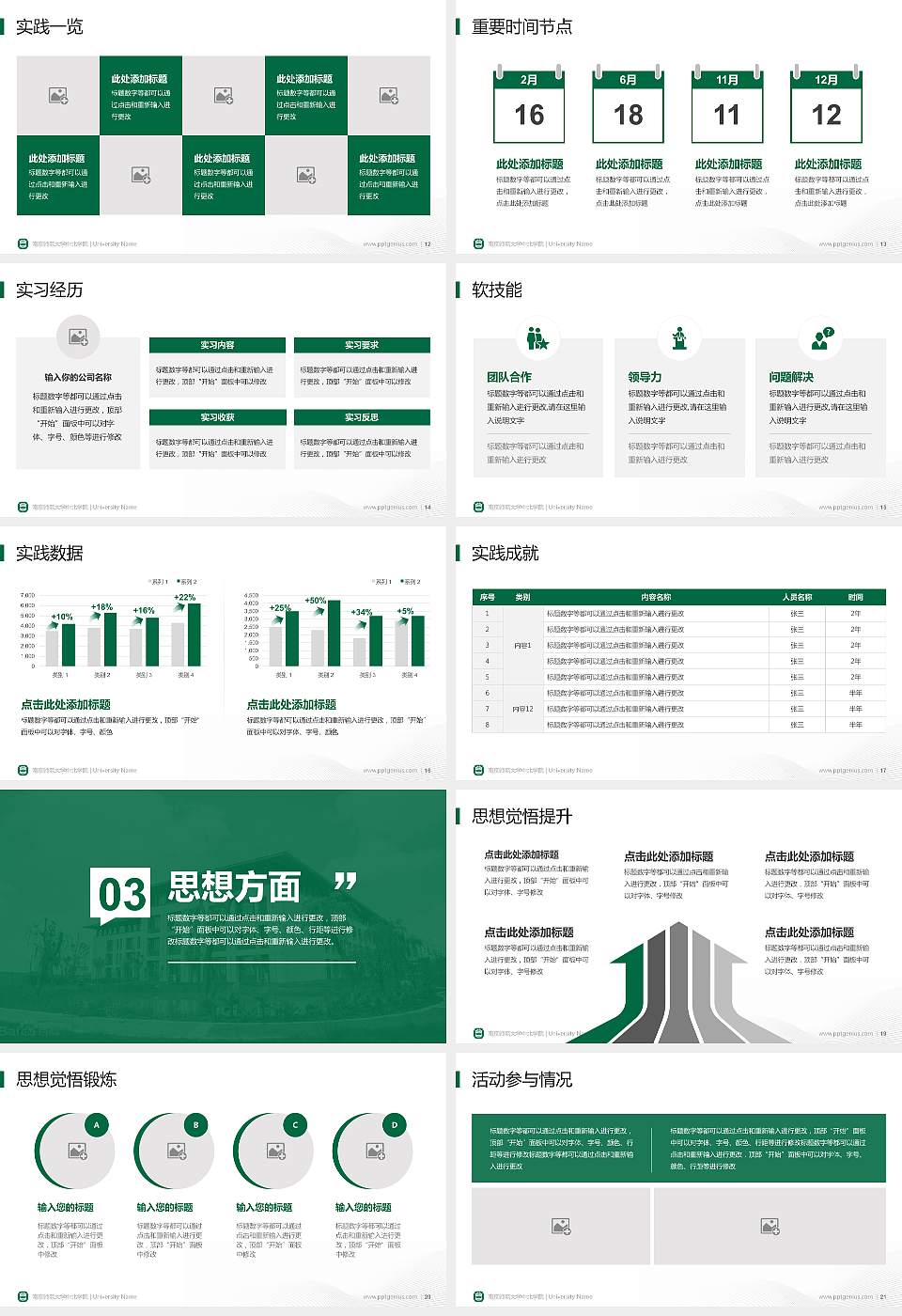 南京师范大学中北学院专用国家奖学金答辩PPT模板16:9格式幻灯片预览图3