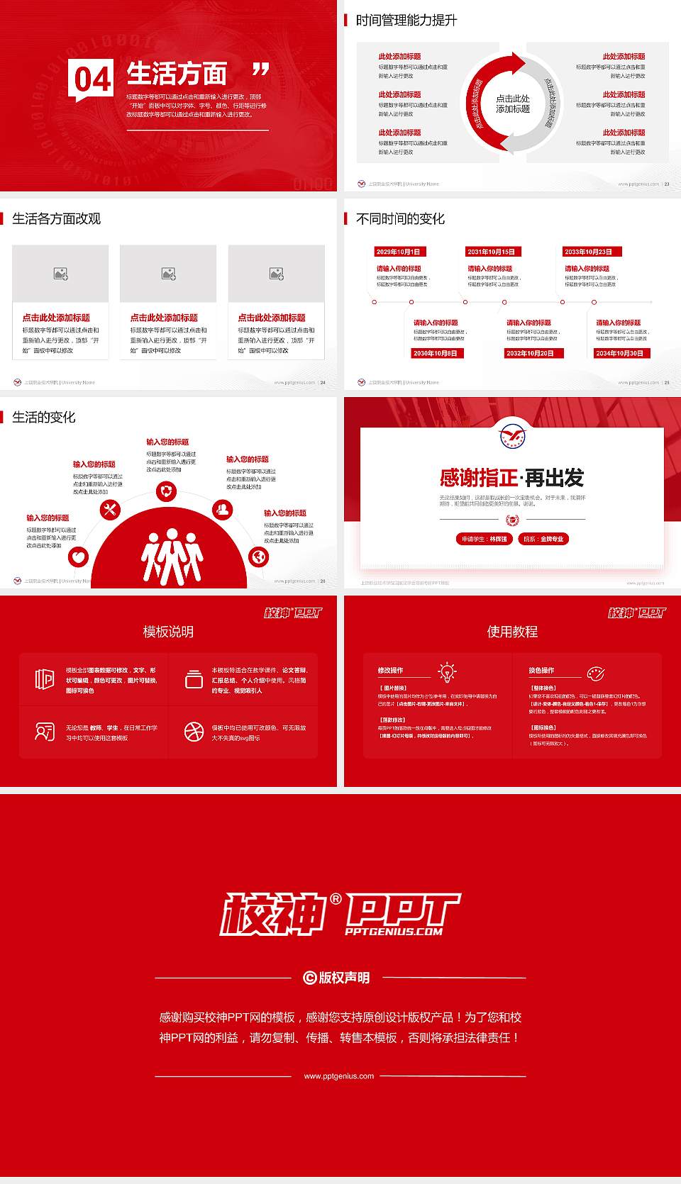 上饶职业技术学院专用国家奖学金答辩PPT模板16:9格式幻灯片预览图4