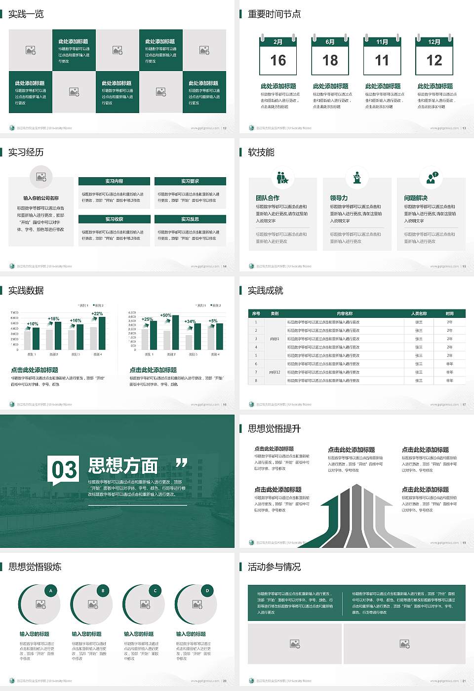 浙江电力职业技术学院专用国家奖学金答辩PPT模板16:9格式幻灯片预览图3