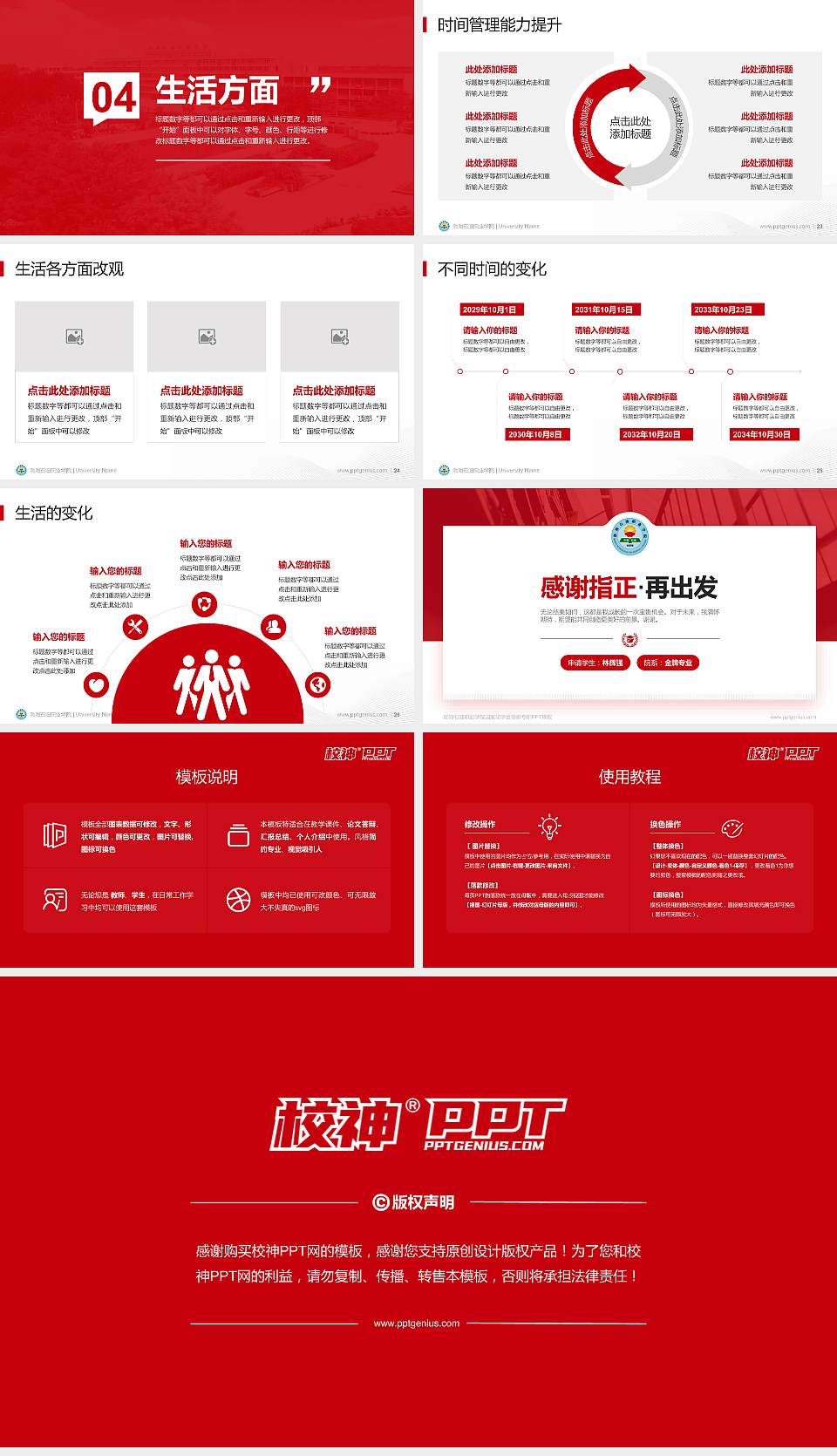 渤海石油职业学院专用国家奖学金答辩PPT模板16:9格式幻灯片预览图4