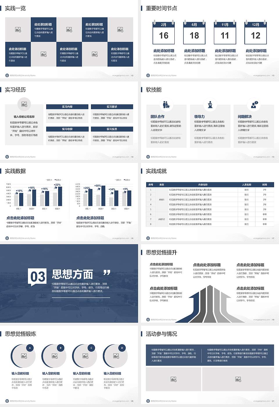 赣南师范大学专用国家奖学金答辩PPT模板16:9格式幻灯片预览图3