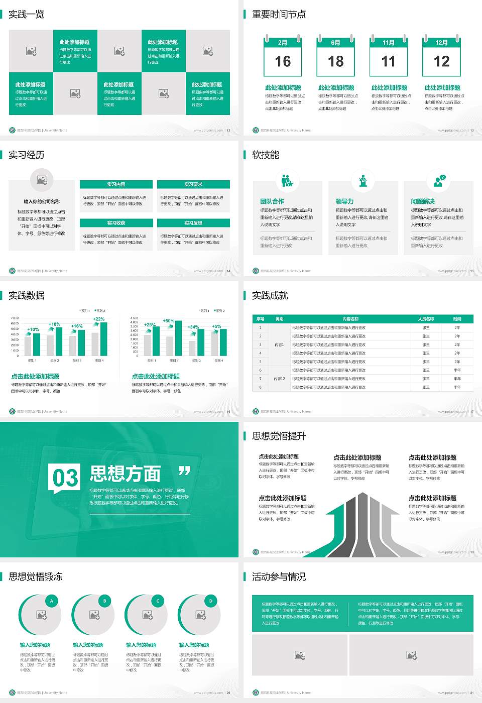 赣西科技职业学院专用国家奖学金答辩PPT模板16:9格式幻灯片预览图3