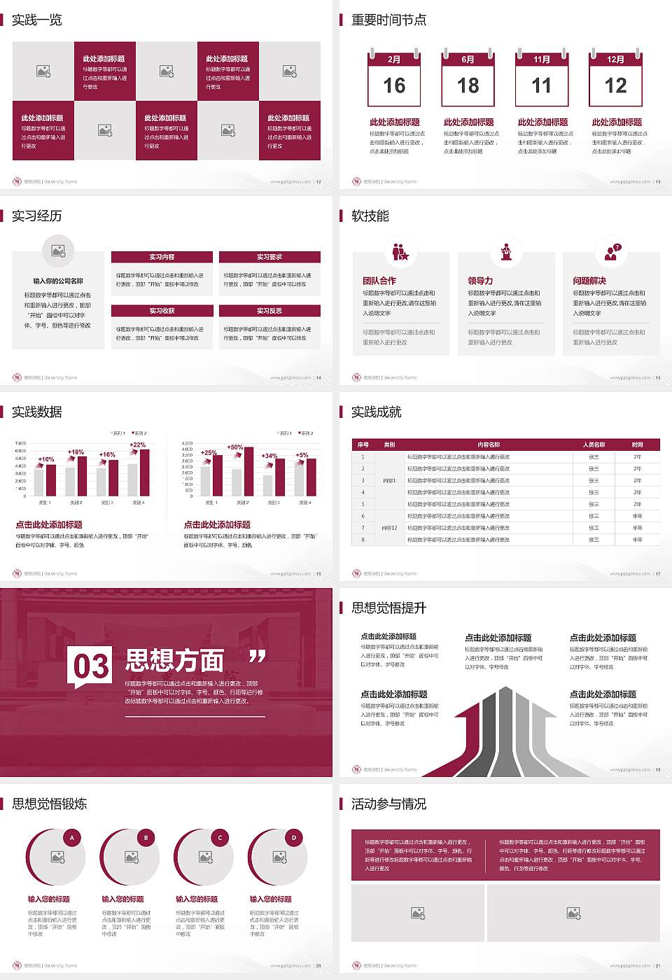 赣东学院专用国家奖学金答辩PPT模板16:9格式幻灯片预览图3