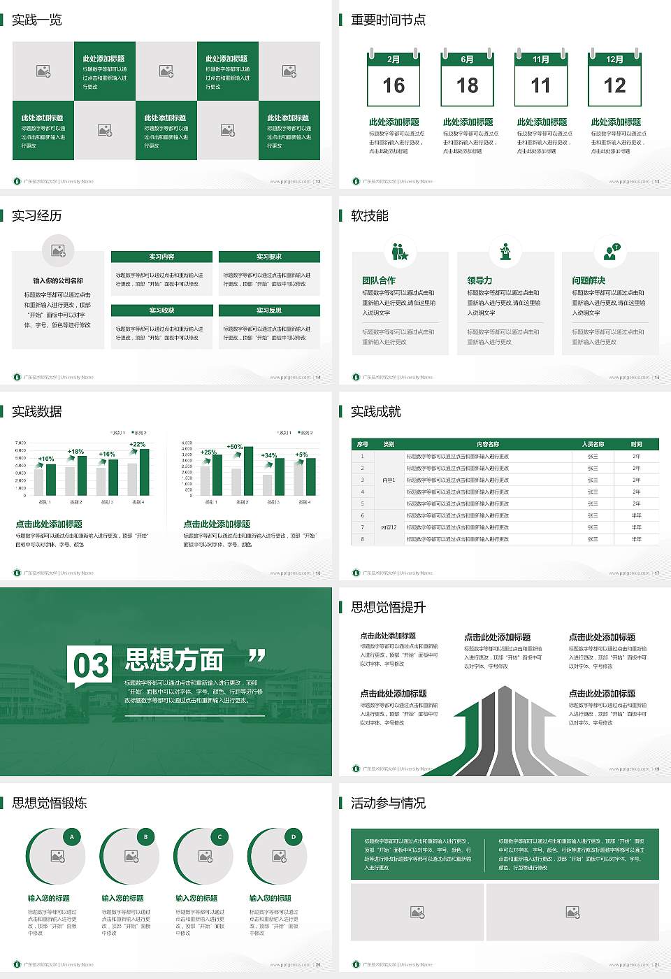 广东技术师范大学专用国家奖学金答辩PPT模板16:9格式幻灯片预览图3