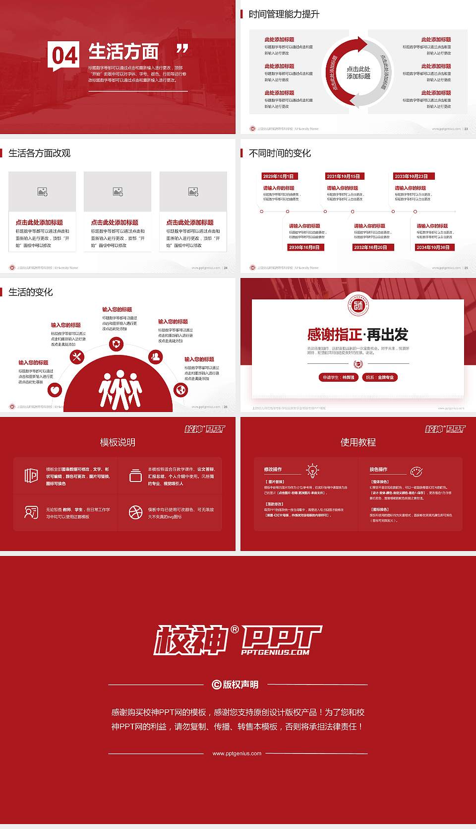 上饶幼儿师范高等专科学校专用国家奖学金答辩PPT模板16:9格式幻灯片预览图4
