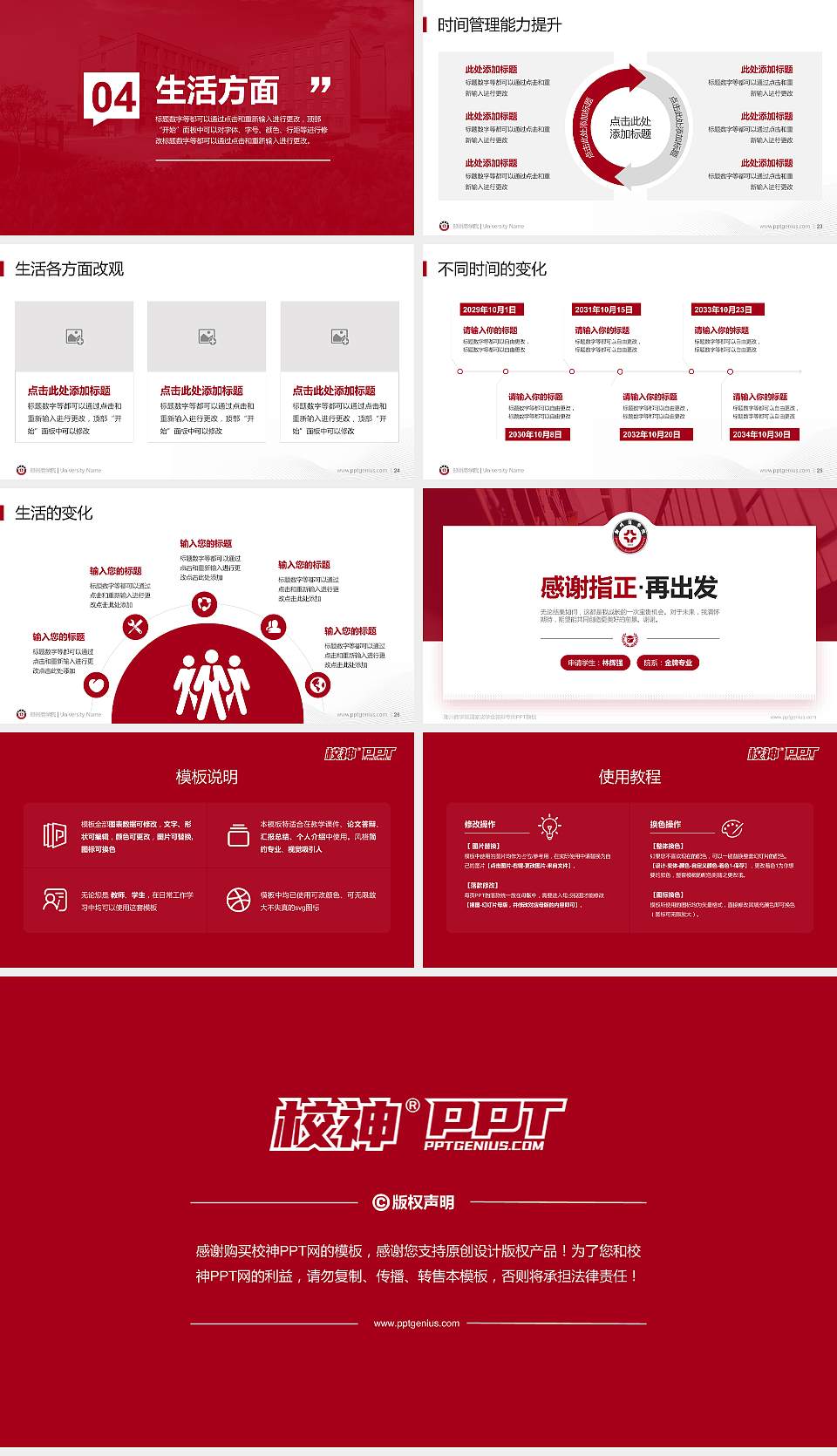 郑州商学院专用国家奖学金答辩PPT模板16:9格式幻灯片预览图4