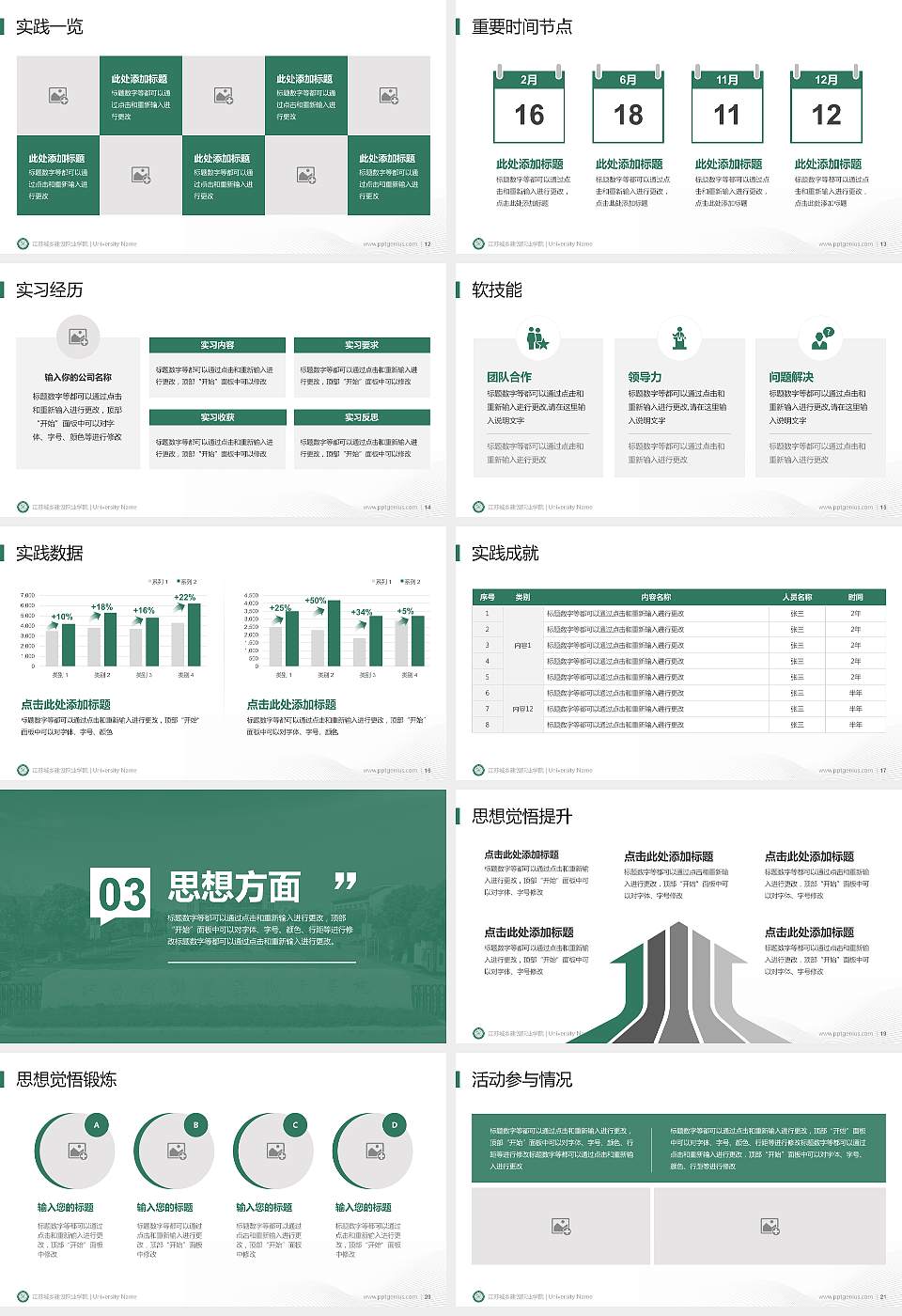 江苏城乡建设职业学院专用国家奖学金答辩PPT模板16:9格式幻灯片预览图3