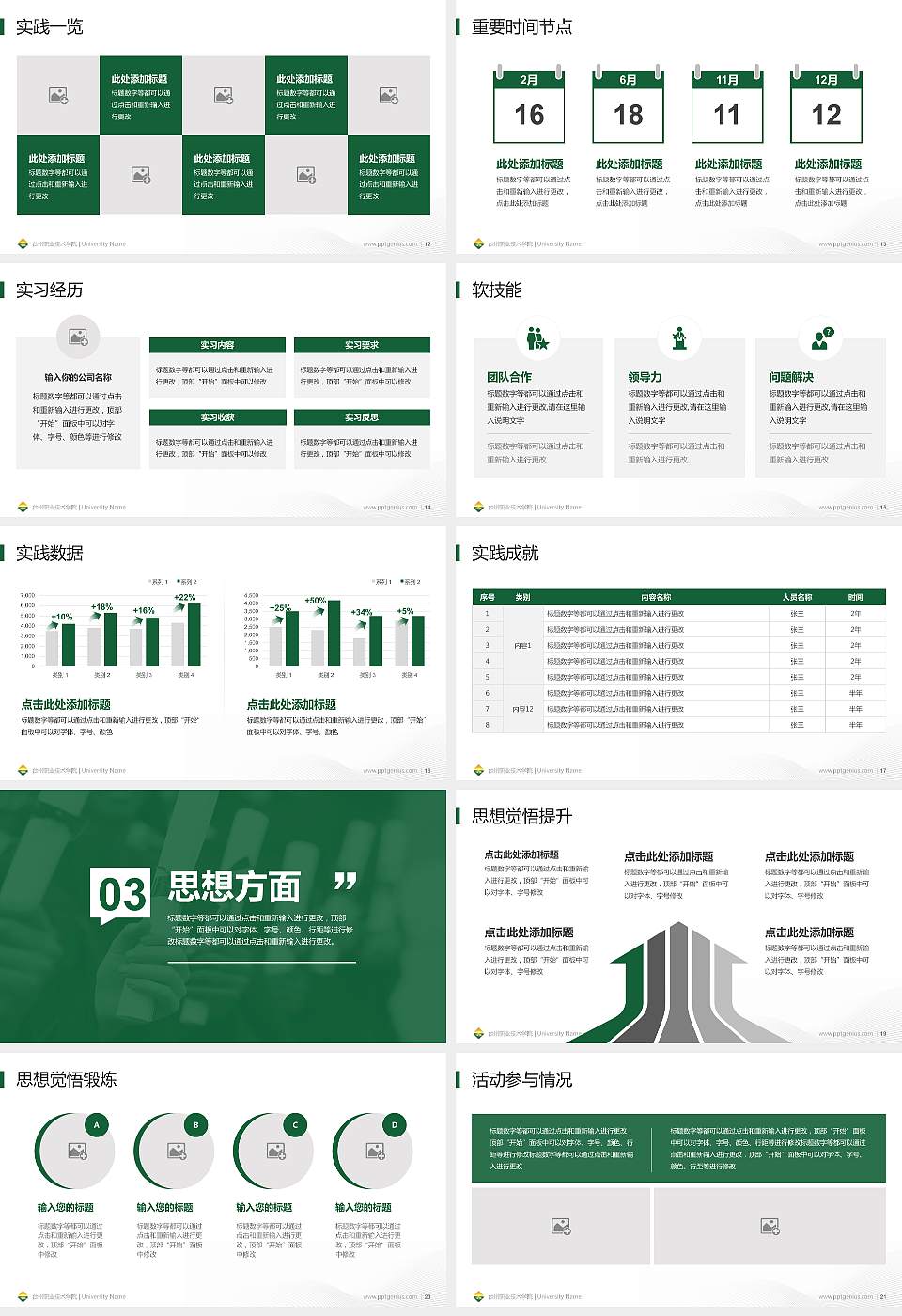 台州职业技术学院专用国家奖学金答辩PPT模板16:9格式幻灯片预览图3