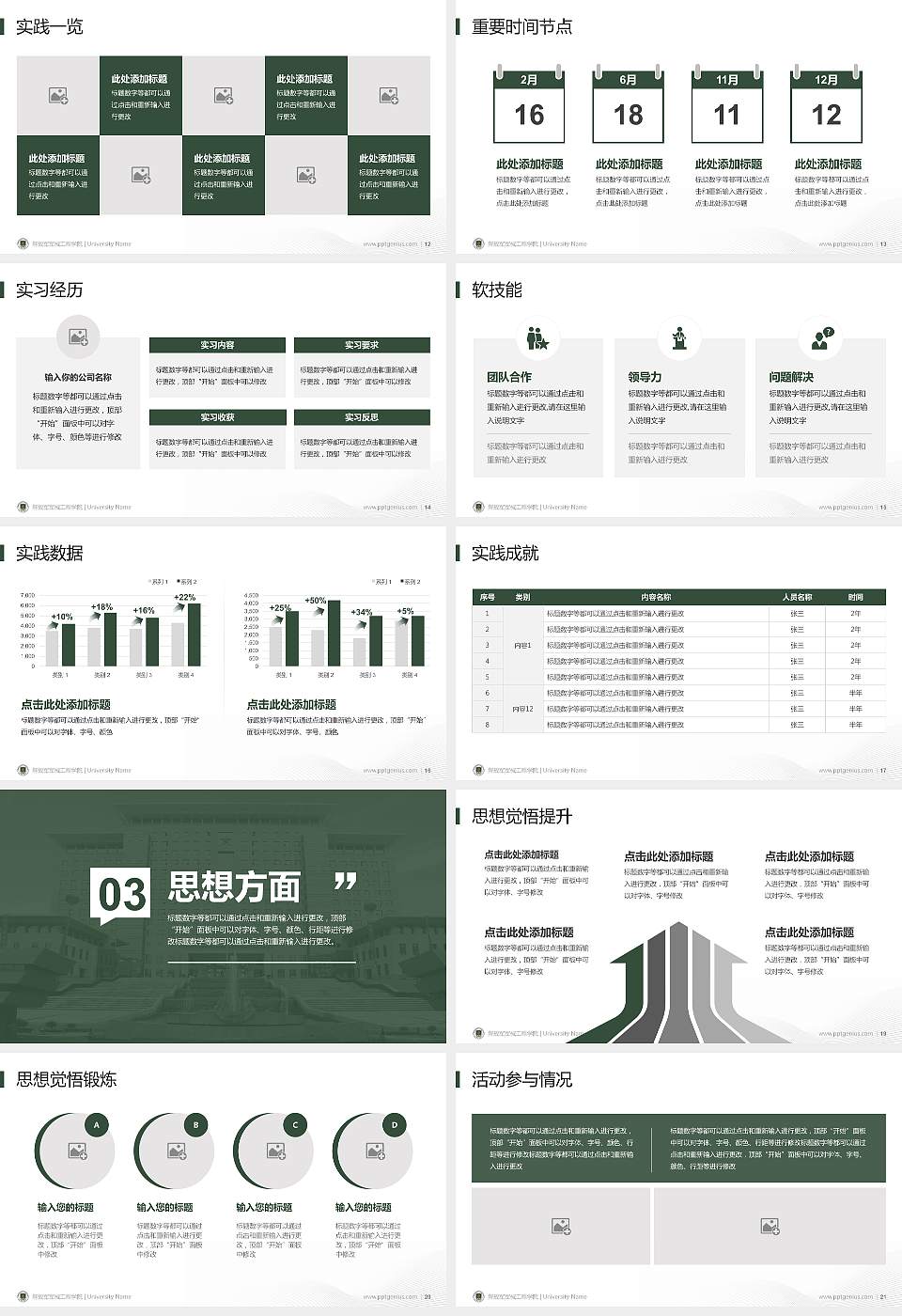 解放军军械工程学院专用国家奖学金答辩PPT模板16:9格式幻灯片预览图3
