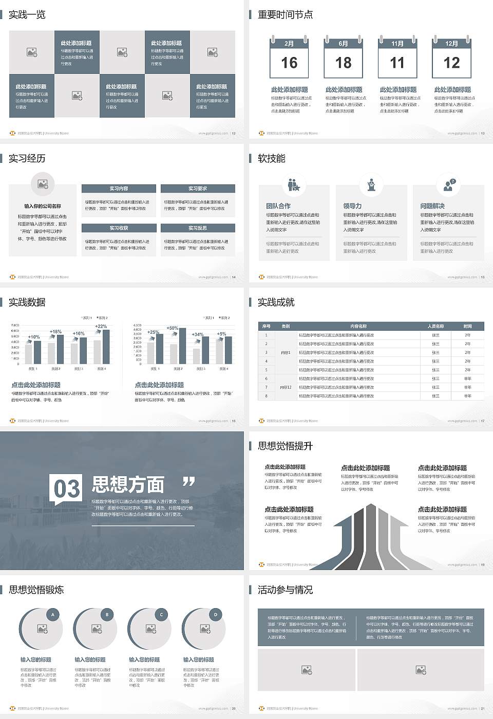 河源职业技术学院专用国家奖学金答辩PPT模板16:9格式幻灯片预览图3