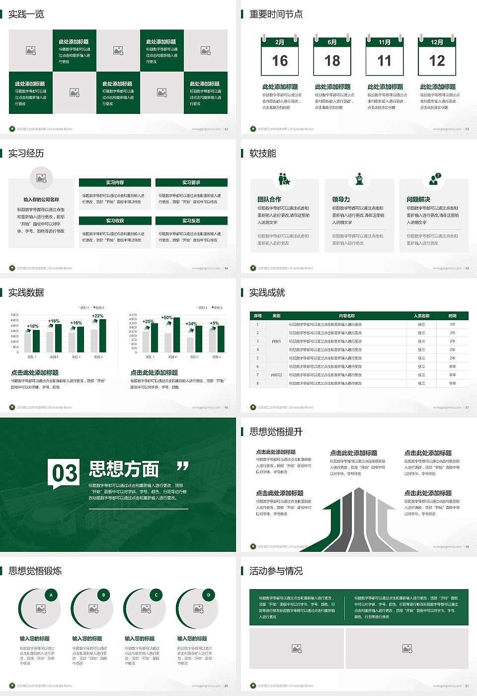 北京理工大学珠海学院专用国家奖学金答辩PPT模板16:9格式幻灯片预览图3