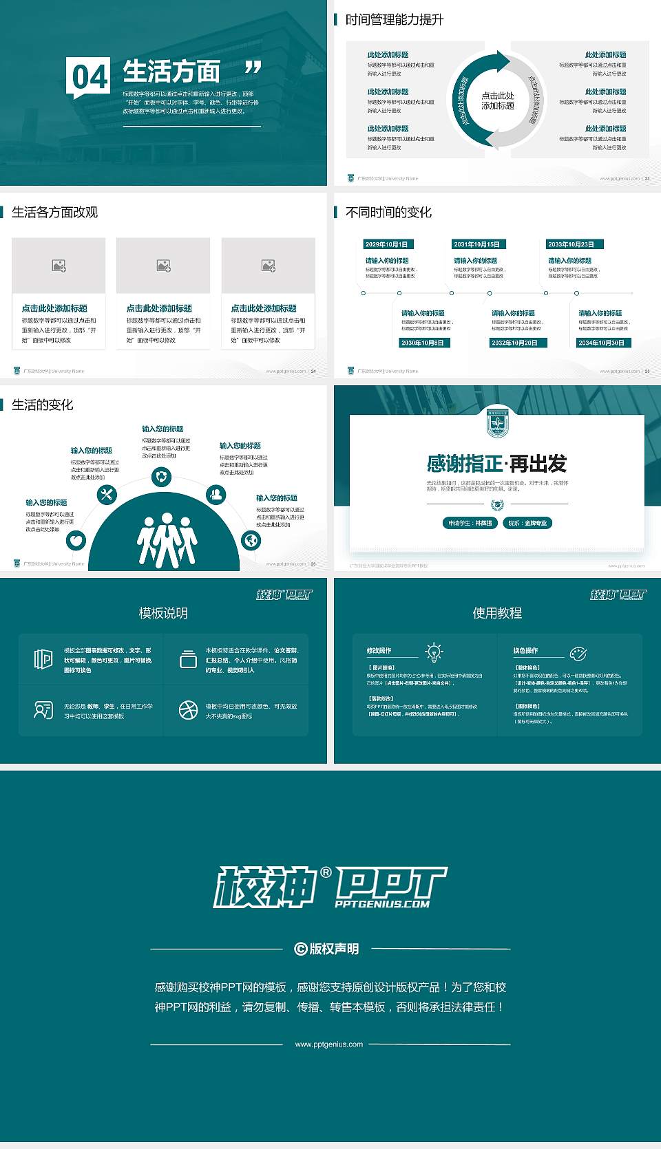 广东财经大学专用国家奖学金答辩PPT模板16:9格式幻灯片预览图4