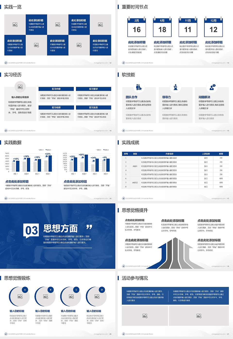 浙江邮电职业技术学院专用国家奖学金答辩PPT模板16:9格式幻灯片预览图3