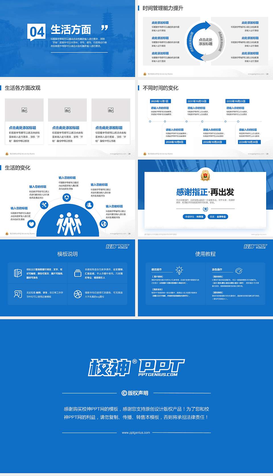 南方医科大学专用国家奖学金答辩PPT模板16:9格式幻灯片预览图4