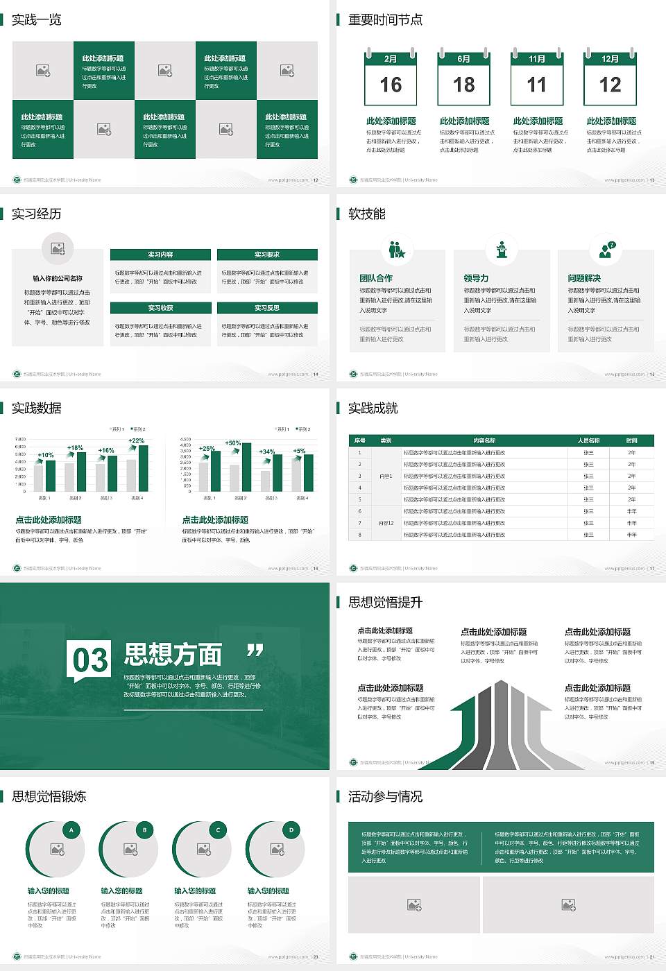 新疆应用职业技术学院专用国家奖学金答辩PPT模板16:9格式幻灯片预览图3