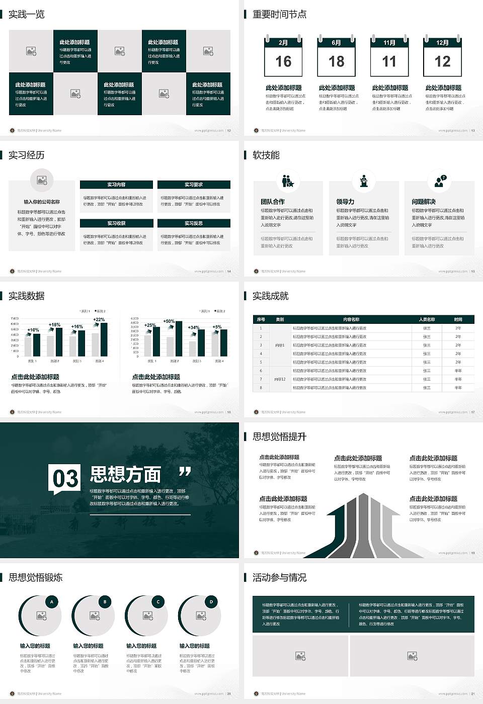 南方科技大学专用国家奖学金答辩PPT模板16:9格式幻灯片预览图3