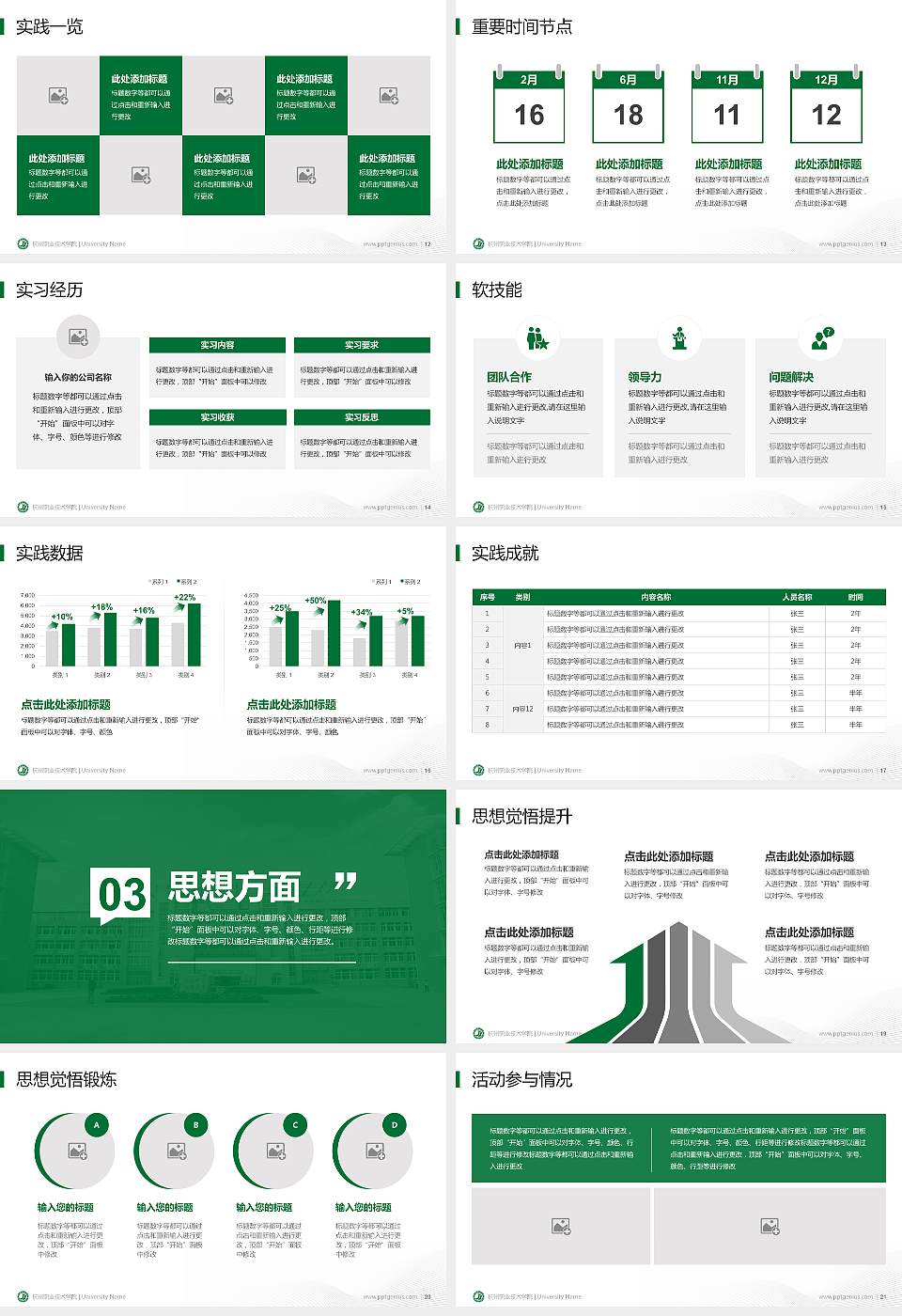 杭州职业技术学院专用国家奖学金答辩PPT模板16:9格式幻灯片预览图3