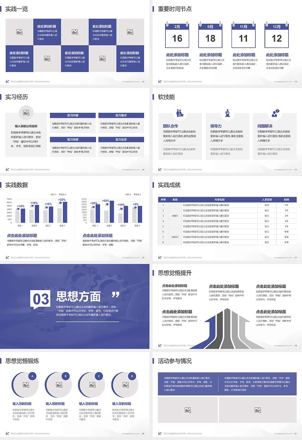 苏州工业园区职业技术学院专用国家奖学金答辩PPT模板16:9格式幻灯片预览图3
