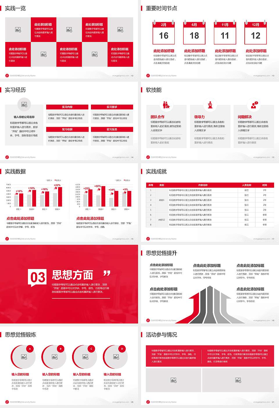 沧州师范学院专用国家奖学金答辩PPT模板16:9格式幻灯片预览图3