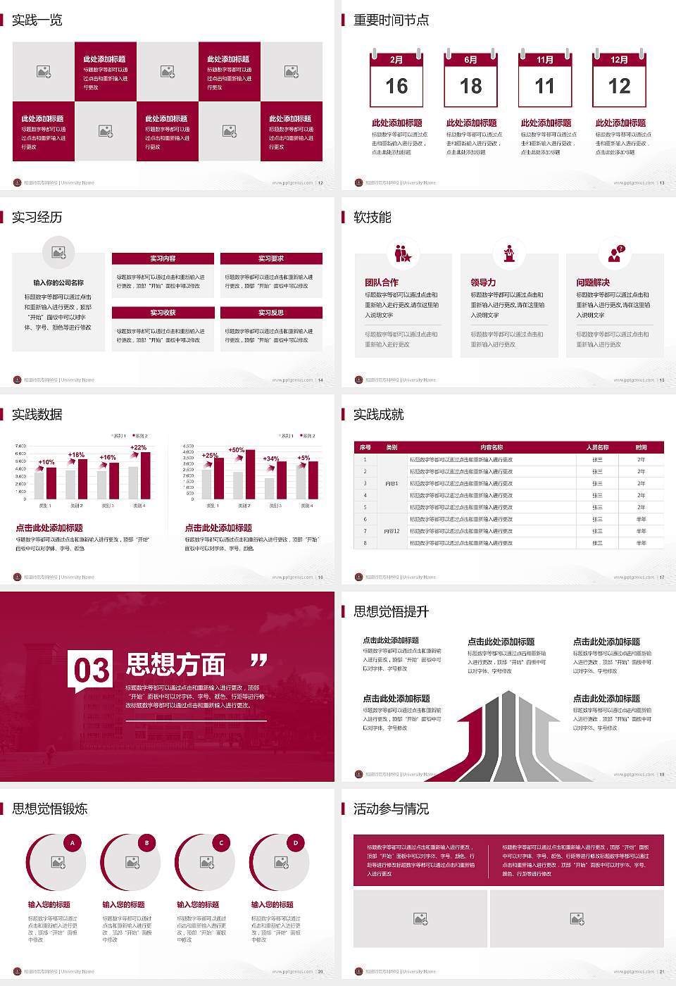 和田师范专科学校专用国家奖学金答辩PPT模板16:9格式幻灯片预览图3
