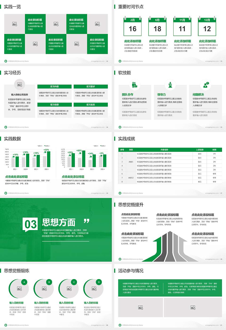 中南民族大学专用国家奖学金答辩PPT模板16:9格式幻灯片预览图3