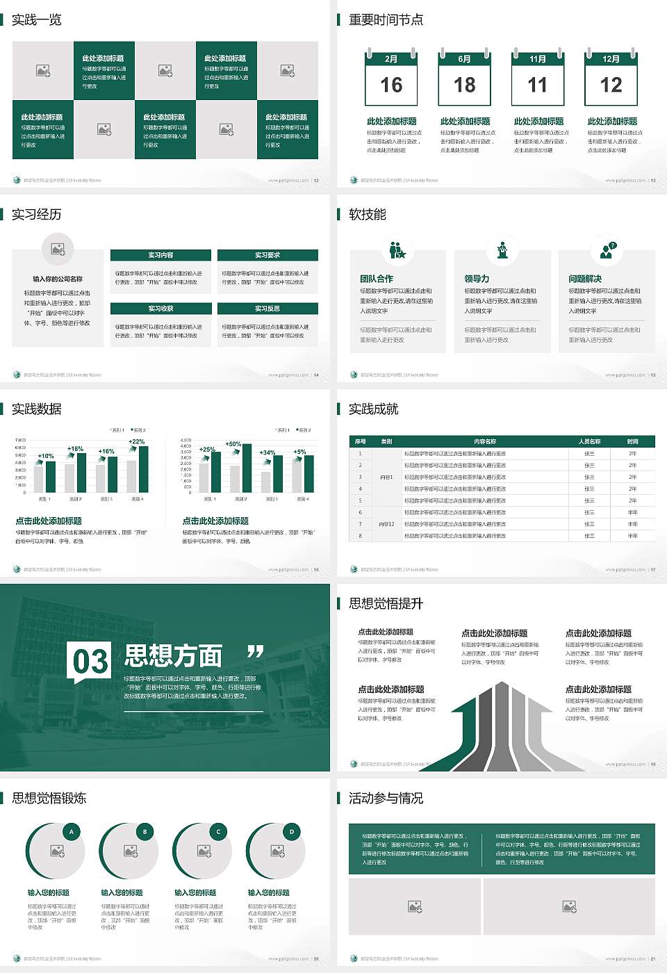 保定电力职业技术学院专用国家奖学金答辩PPT模板16:9格式幻灯片预览图3