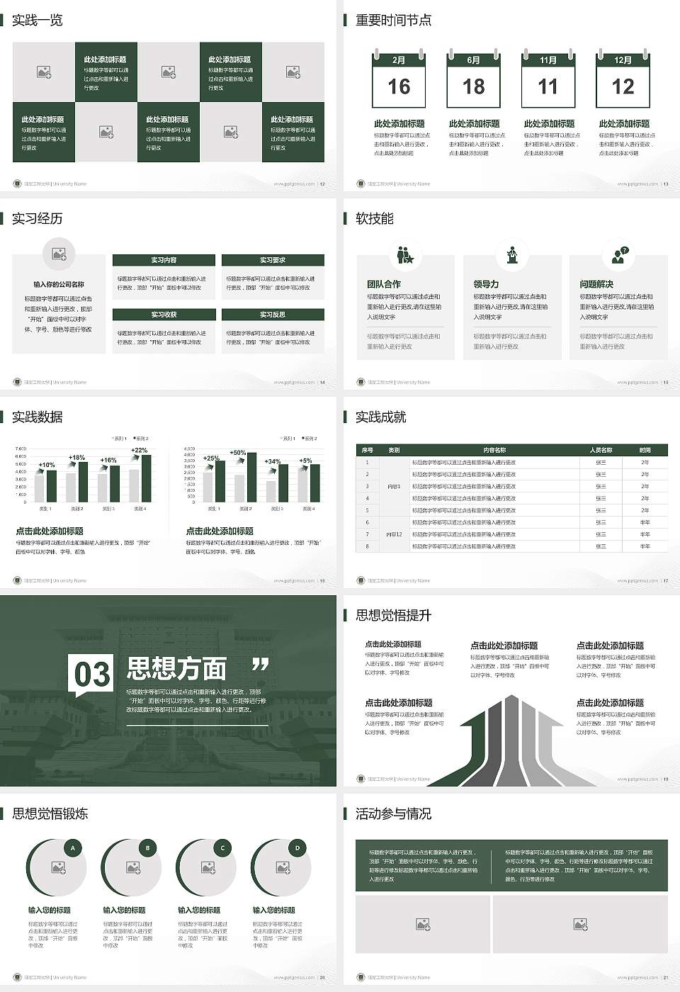 陆军工程大学专用国家奖学金答辩PPT模板16:9格式幻灯片预览图3