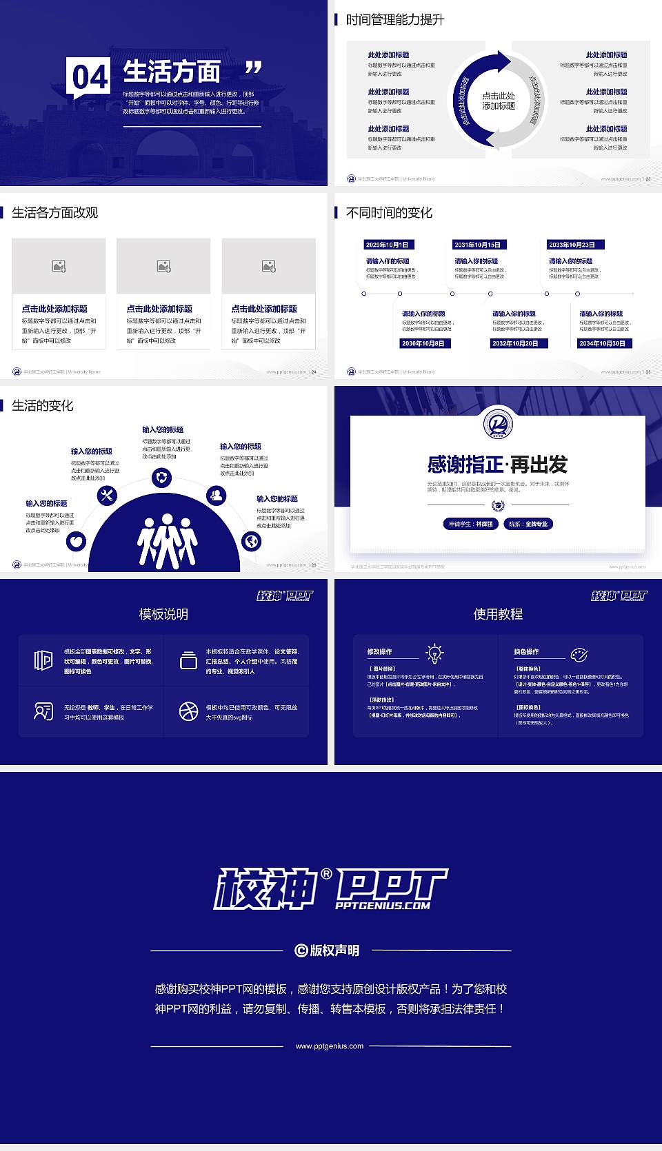 华北理工大学轻工学院专用国家奖学金答辩PPT模板16:9格式幻灯片预览图4