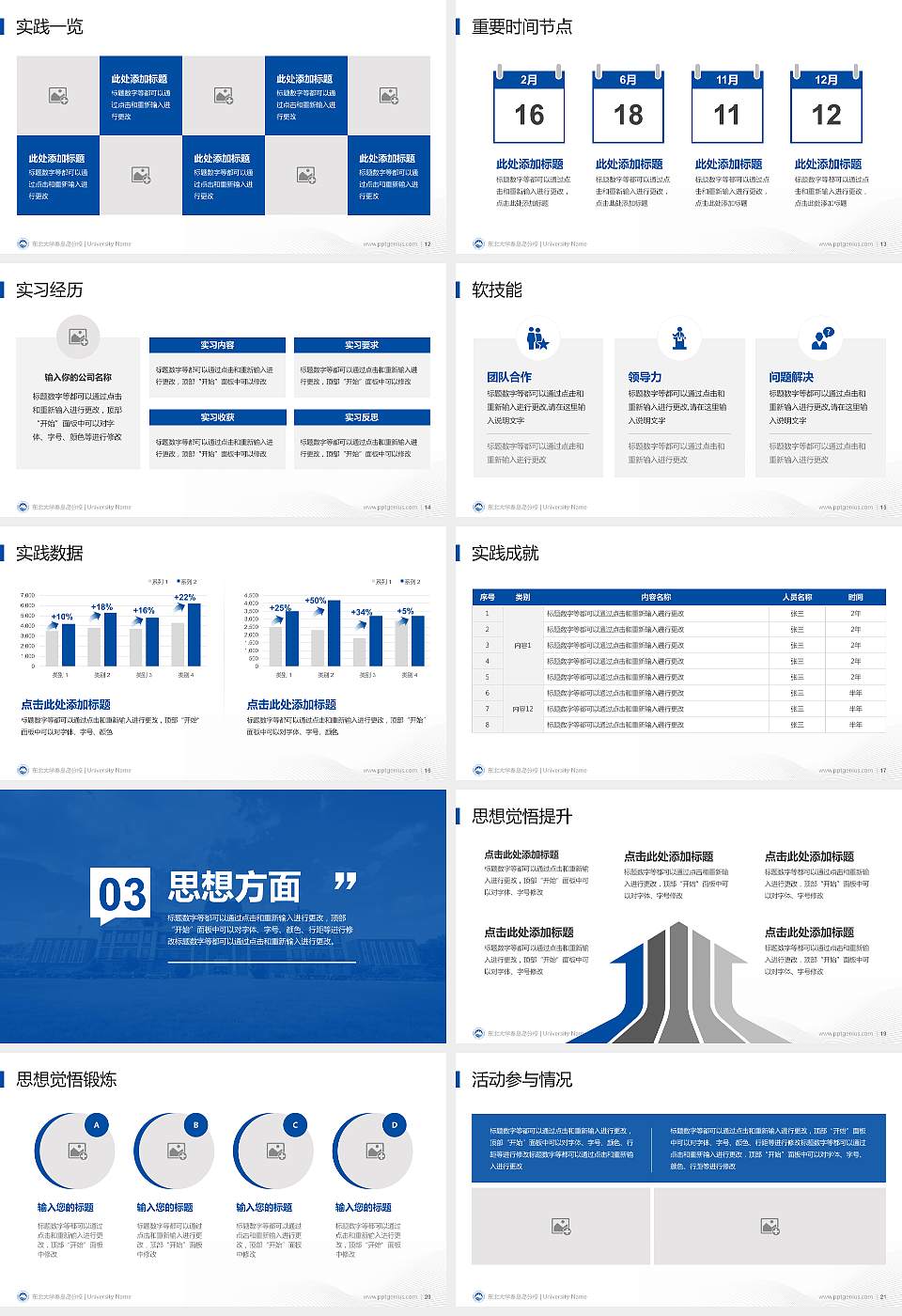 东北大学秦皇岛分校专用国家奖学金答辩PPT模板16:9格式幻灯片预览图3