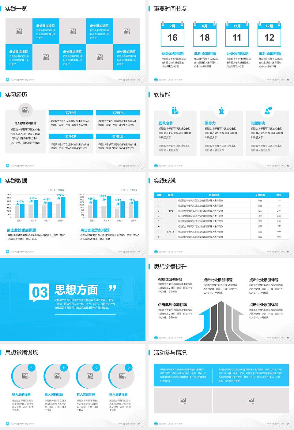 嘉应学院专用国家奖学金答辩PPT模板16:9格式幻灯片预览图3
