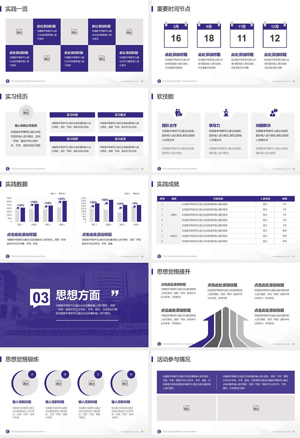 广东工程职业技术学院专用国家奖学金答辩PPT模板16:9格式幻灯片预览图3