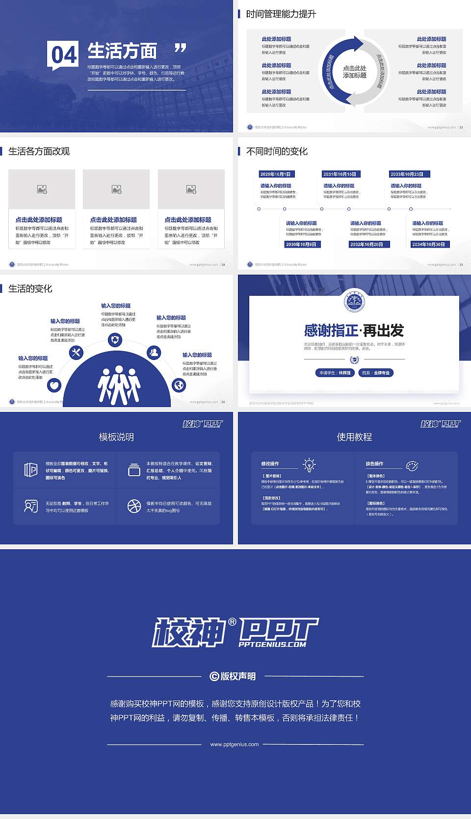 南昌大学抚州医学院专用国家奖学金答辩PPT模板16:9格式幻灯片预览图4