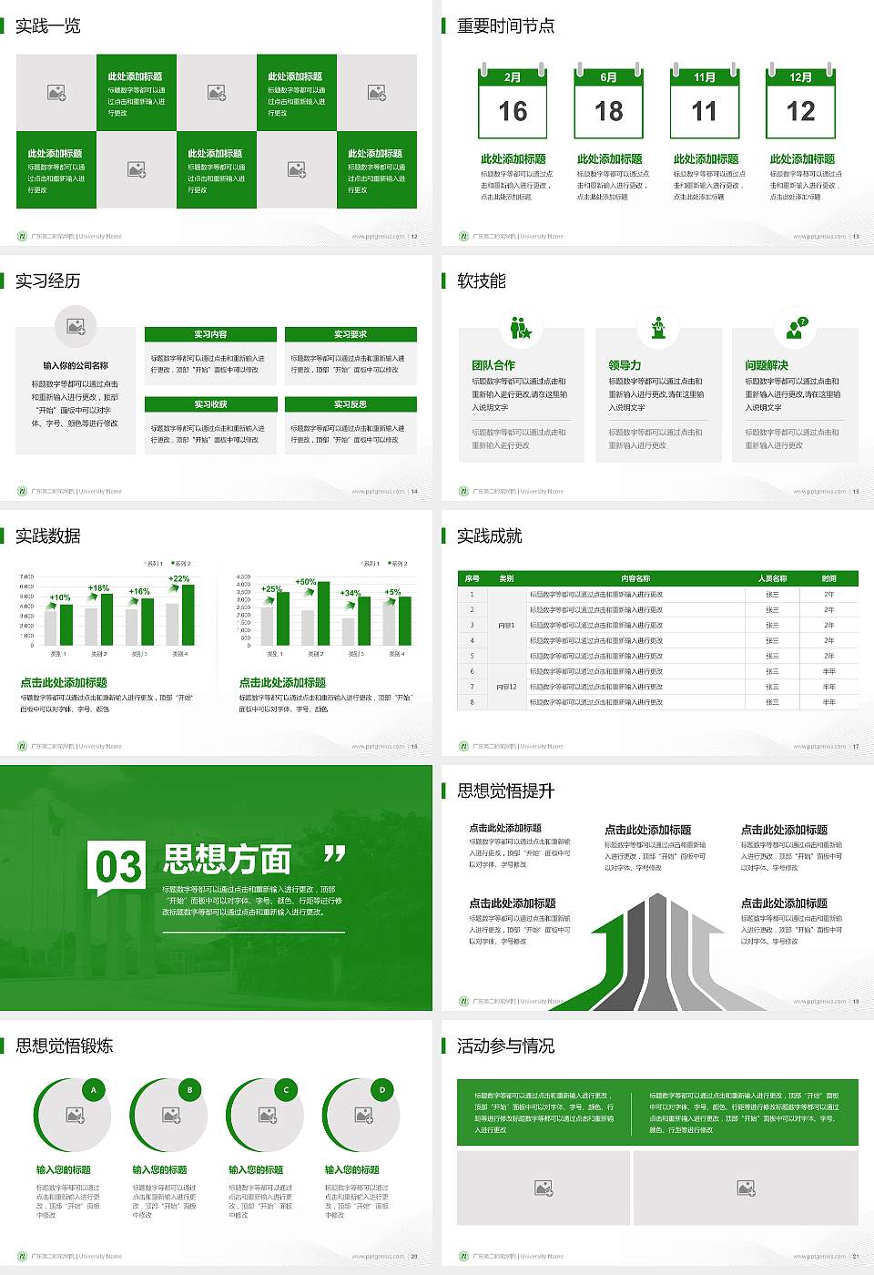 广东第二师范学院专用国家奖学金答辩PPT模板16:9格式幻灯片预览图3