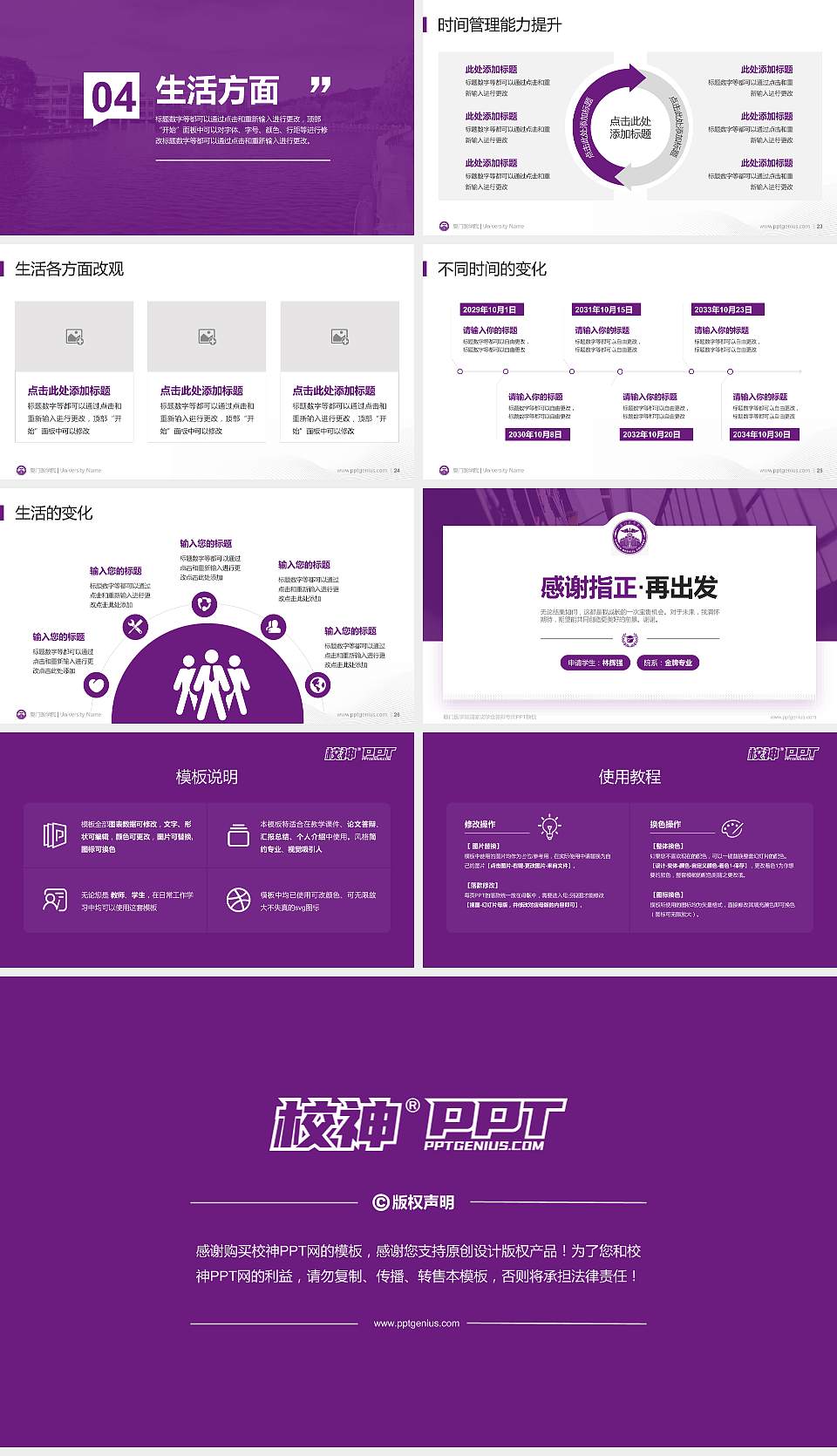 厦门医学院专用国家奖学金答辩PPT模板16:9格式幻灯片预览图4