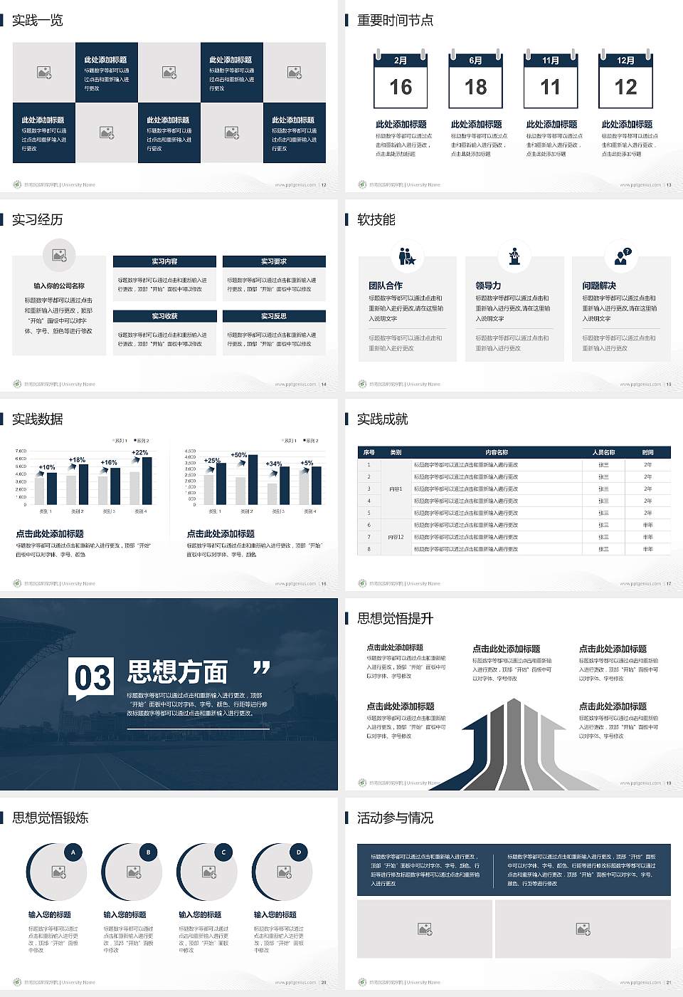 黔南民族师范学院专用国家奖学金答辩PPT模板16:9格式幻灯片预览图3