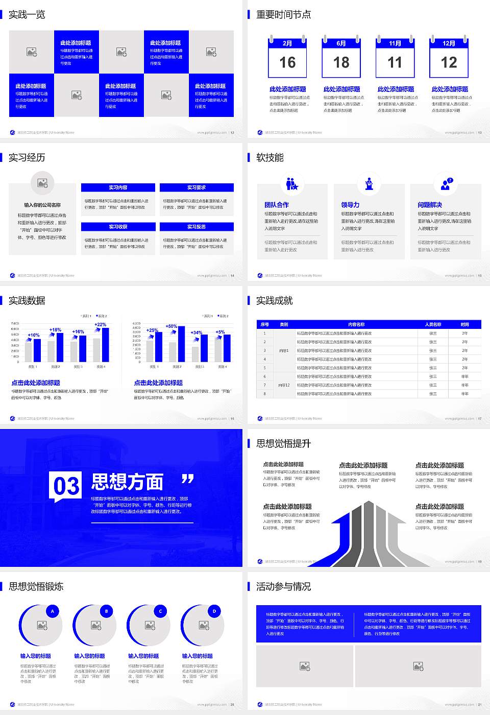 湖北轻工职业技术学院专用国家奖学金答辩PPT模板16:9格式幻灯片预览图3