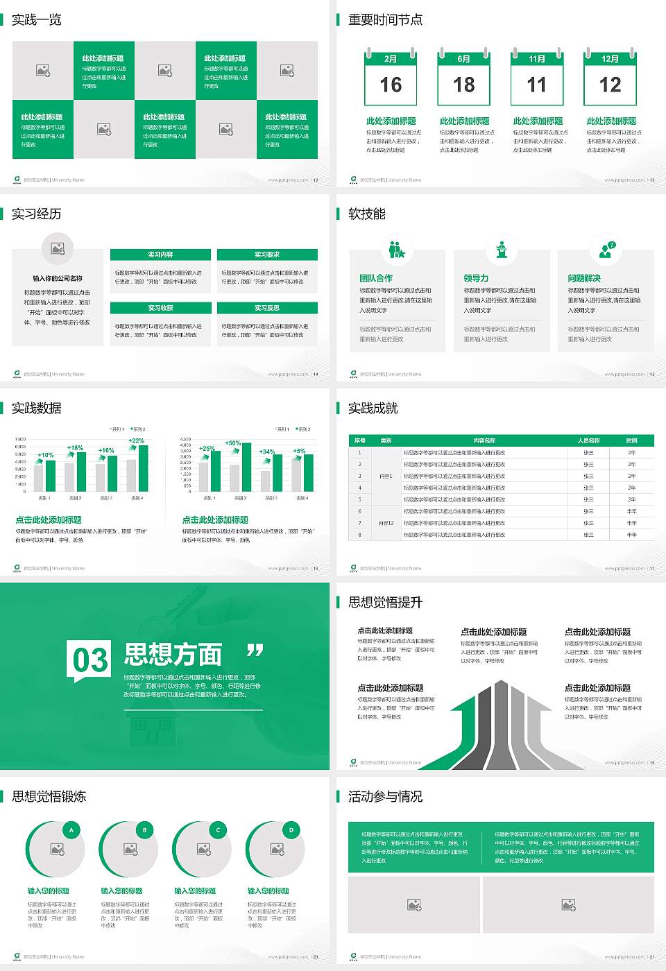 保险职业学院专用国家奖学金答辩PPT模板16:9格式幻灯片预览图3