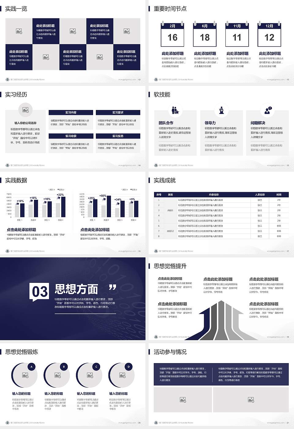 厦门安防科技职业学院专用国家奖学金答辩PPT模板16:9格式幻灯片预览图3
