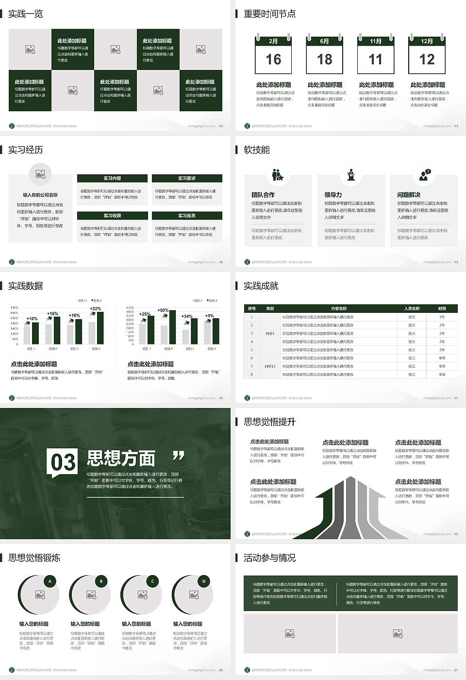 福建生物工程职业技术学院专用国家奖学金答辩PPT模板16:9格式幻灯片预览图3
