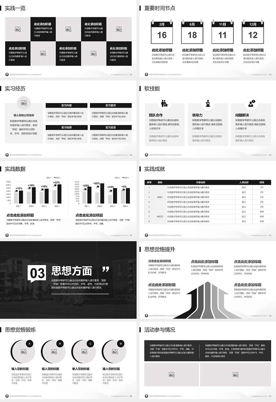 铁岭师范高等专科学校专用国家奖学金答辩PPT模板16:9格式幻灯片预览图3
