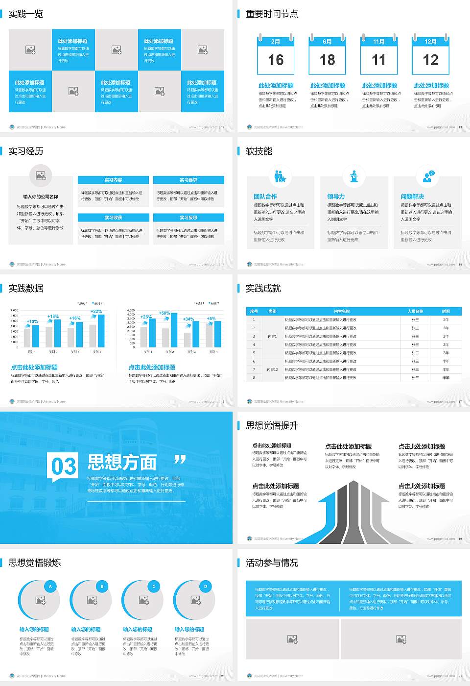 沈阳职业技术学院专用国家奖学金答辩PPT模板16:9格式幻灯片预览图3