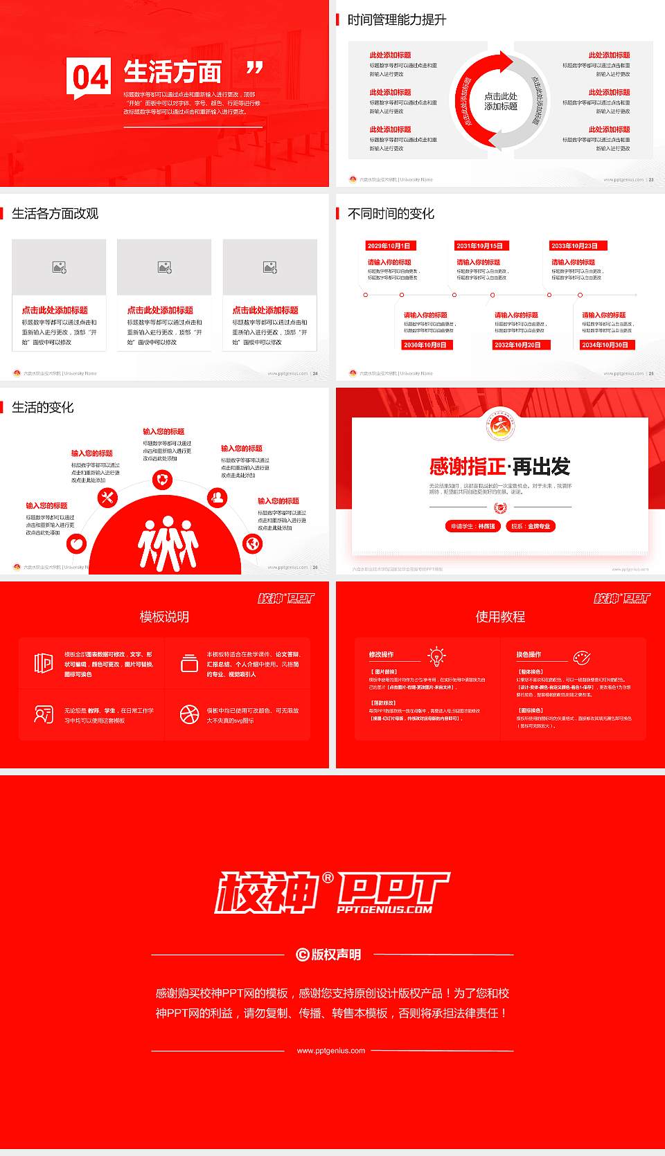 六盘水职业技术学院专用国家奖学金答辩PPT模板16:9格式幻灯片预览图4