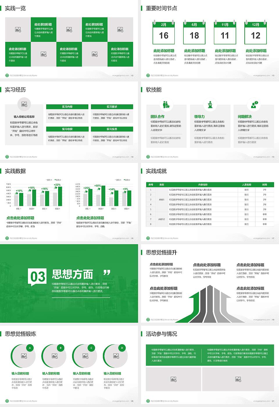 右江民族医学院专用国家奖学金答辩PPT模板16:9格式幻灯片预览图3