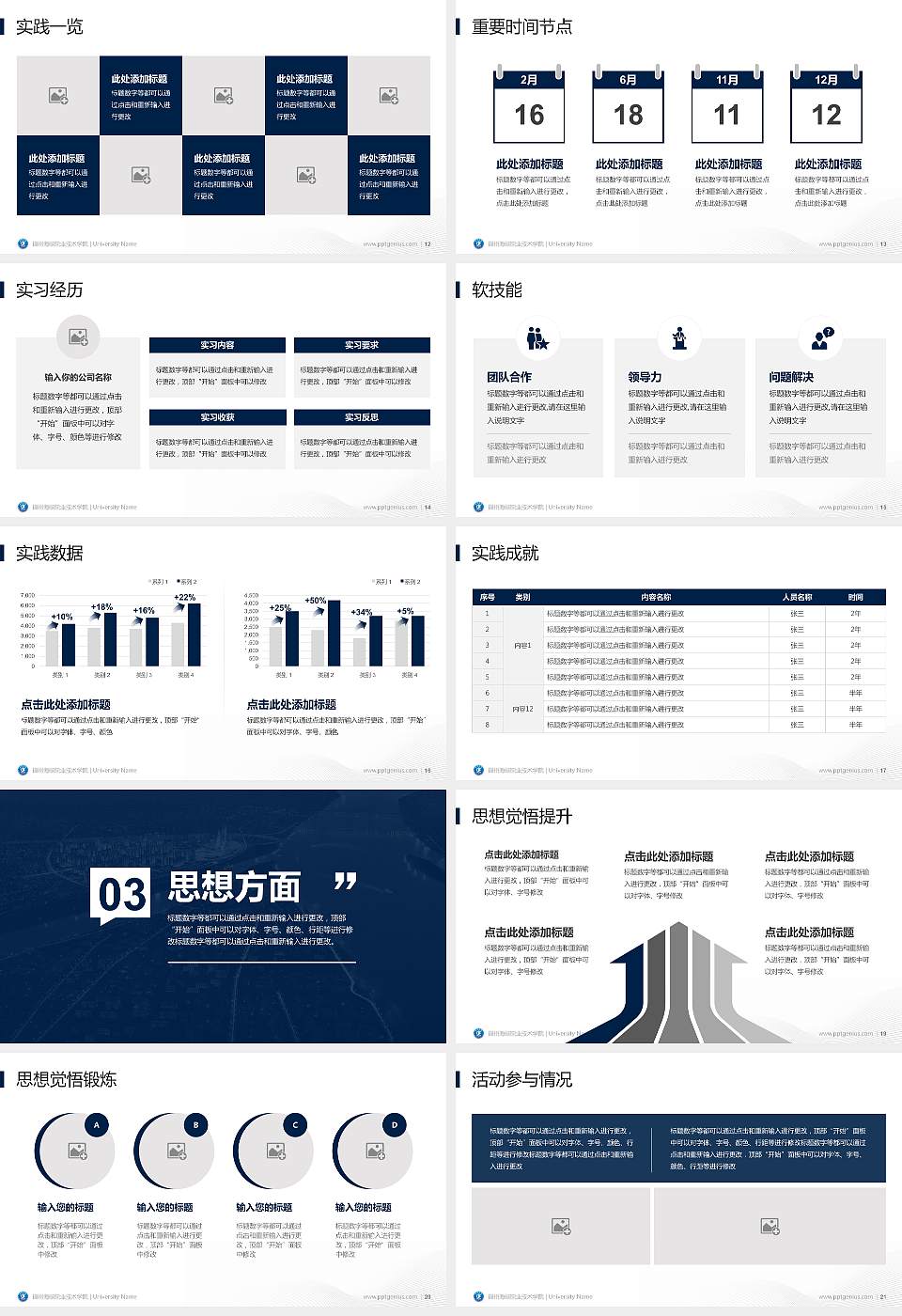 福州海峡职业技术学院专用国家奖学金答辩PPT模板16:9格式幻灯片预览图3