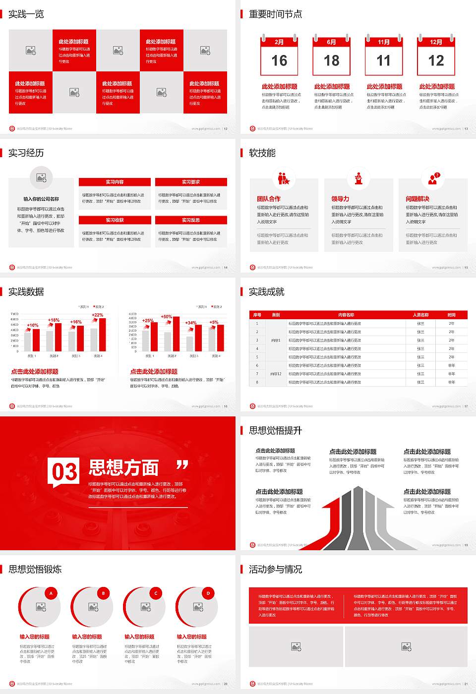 长沙电力职业技术学院专用国家奖学金答辩PPT模板16:9格式幻灯片预览图3