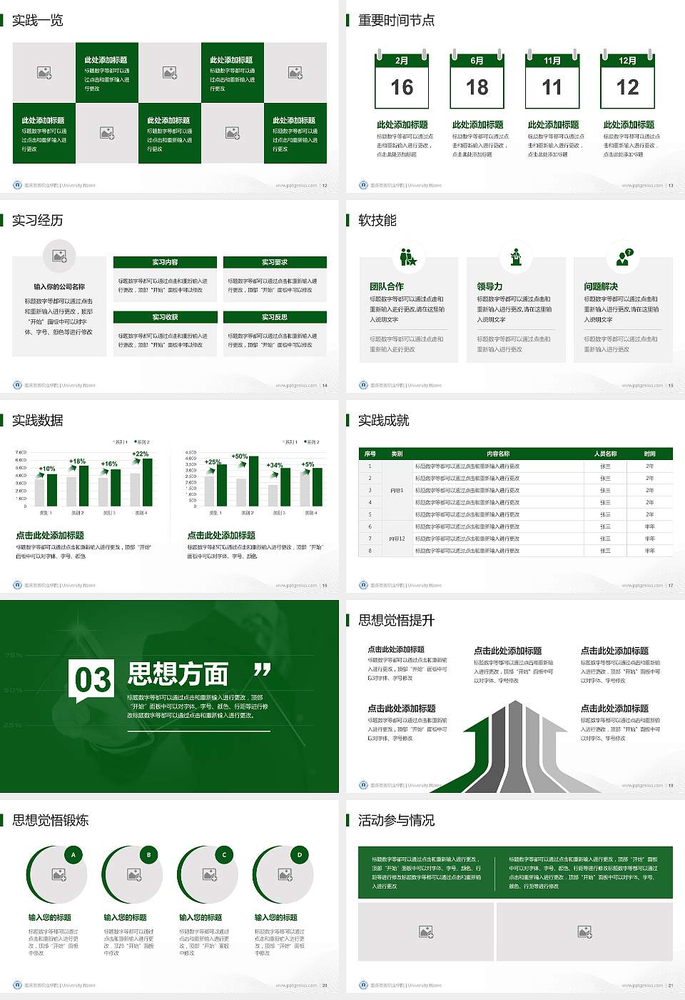 重庆商务职业学院专用国家奖学金答辩PPT模板16:9格式幻灯片预览图3