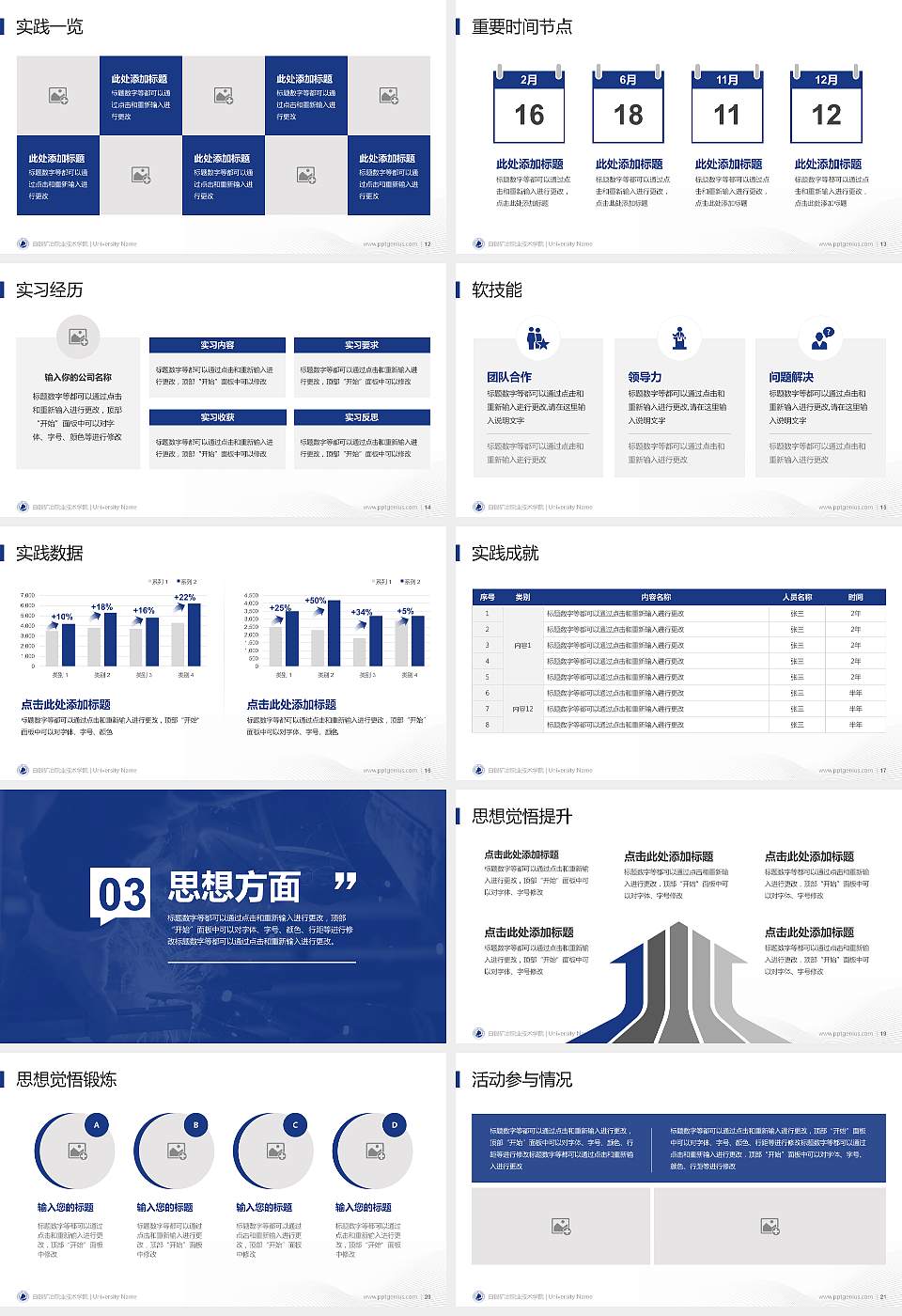 白银矿冶职业技术学院专用国家奖学金答辩PPT模板16:9格式幻灯片预览图3
