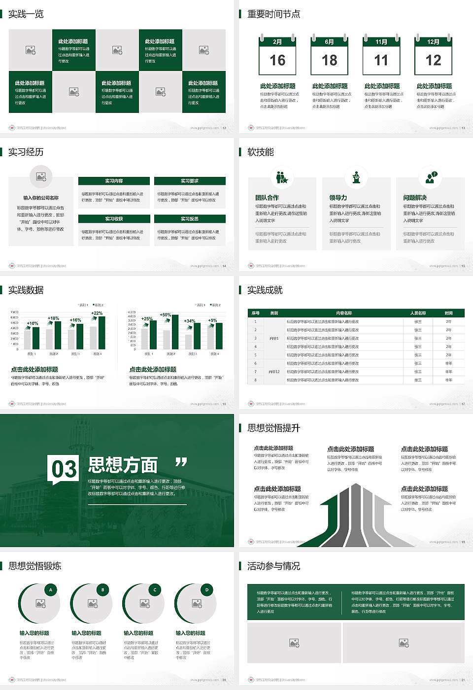 陕西工商职业学院专用国家奖学金答辩PPT模板16:9格式幻灯片预览图3